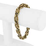 14k Yellow Gold 25g Vintage Thick 8mm Fancy Link Bracelet 7.5"