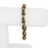 14k Yellow Gold 25g Vintage Thick 8mm Fancy Link Bracelet 7.5"