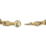 14k Yellow Gold 25g Vintage Thick 8mm Fancy Link Bracelet 7.5"