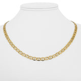 14k Yellow Gold 13.2g Solid Flat 4.5mm Mariner Link Chain Necklace Italy 18"