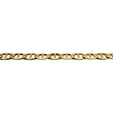 14k Yellow Gold 13.2g Solid Flat 4.5mm Mariner Link Chain Necklace Italy 18"