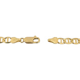 14k Yellow Gold 13.2g Solid Flat 4.5mm Mariner Link Chain Necklace Italy 18"