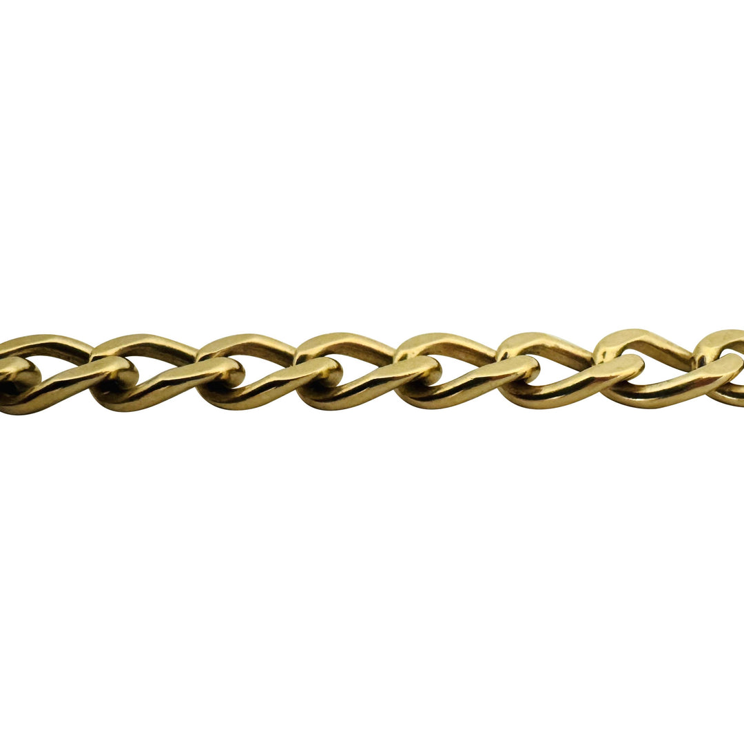 14k Yellow Gold 21g Solid Vintage 8mm Ladies Curb Link Bracelet 7"