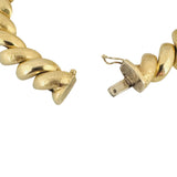 14k Yellow Gold 25g Polished and Brushed Links San Marco Bracelet Italy 7.25"