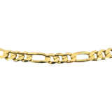 14k Yellow Gold 21.6g Solid 4.5mm Figaro Link Chain Necklace Italy 24"
