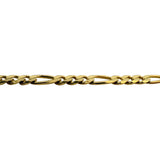 14k Yellow Gold 21.6g Solid 4.5mm Figaro Link Chain Necklace Italy 24"