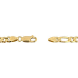 14k Yellow Gold 21.6g Solid 4.5mm Figaro Link Chain Necklace Italy 24"