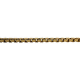 14k Yellow Gold 10.8g Polished Squared 2.5mm Box Link Chain Necklace 24"