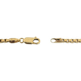 14k Yellow Gold 10.8g Polished Squared 2.5mm Box Link Chain Necklace 24"