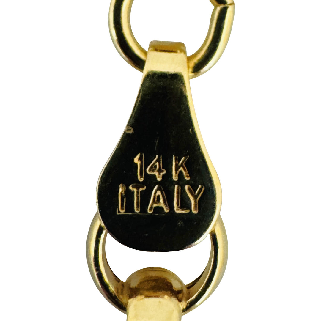 14k Yellow Gold 5.8g Hollow Light 5.5mm Rolo Link Bracelet Italy 7.75"