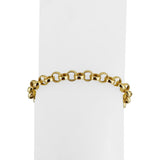 14k Yellow Gold 5.8g Hollow Light 5.5mm Rolo Link Bracelet Italy 7.75"