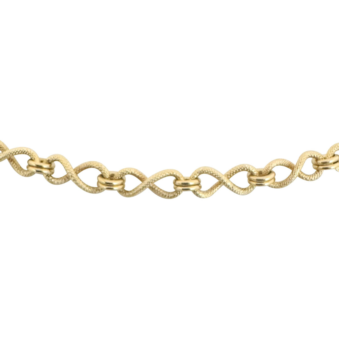 14k Yellow Gold 27.7g Ladies Vintage 4.5mm Fancy Link Chain Necklace Italy 30"