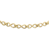 14k Yellow Gold 27.7g Ladies Vintage 4.5mm Fancy Link Chain Necklace Italy 30"