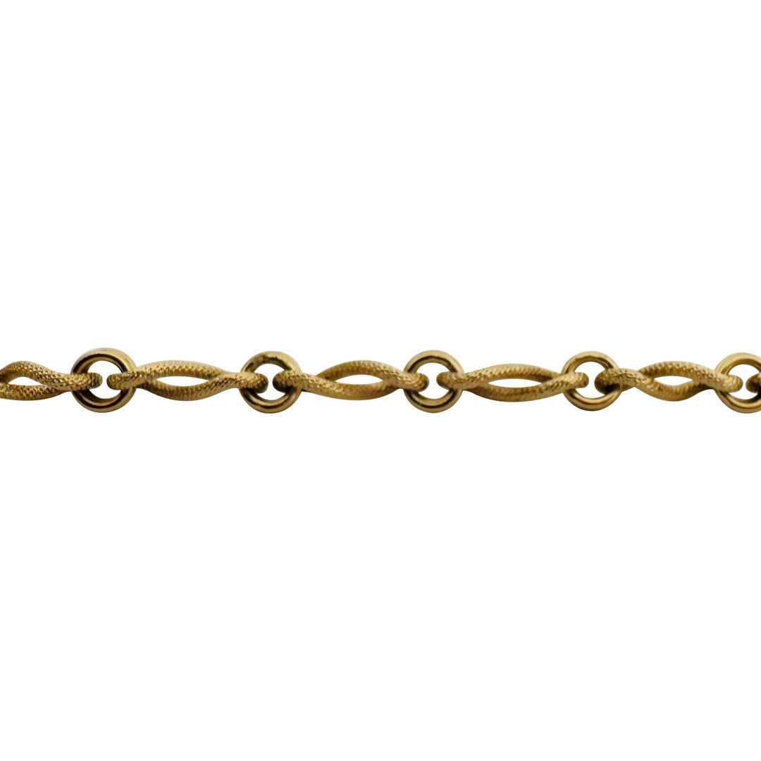 14k Yellow Gold 27.7g Ladies Vintage 4.5mm Fancy Link Chain Necklace Italy 30"