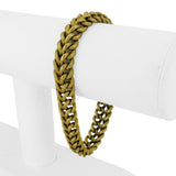 14k Yellow Gold 27.3g Vintage UnoAErre Textured  Fancy Link Bracelet Italy 8"