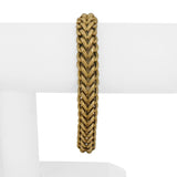 14k Yellow Gold 27.3g Vintage UnoAErre Textured  Fancy Link Bracelet Italy 8"