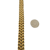 14k Yellow Gold 27.3g Vintage UnoAErre Textured  Fancy Link Bracelet Italy 8"