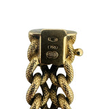 14k Yellow Gold 27.3g Vintage UnoAErre Textured  Fancy Link Bracelet Italy 8"