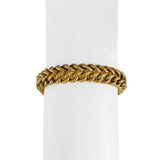 14k Yellow Gold 27.3g Vintage UnoAErre Textured  Fancy Link Bracelet Italy 8"