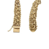 14k Yellow Gold 37g Vintage Heavy Double Curb Link and Rope Bracelet 7.5"