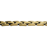 14k Yellow Gold 20.6g Men's Polished 11mm Fancy Bar Link Bracelet Italy 8"