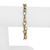 14k Yellow Gold 13g Solid Ladies 7.5mm Hook Clip Link Bracelet 7.5"