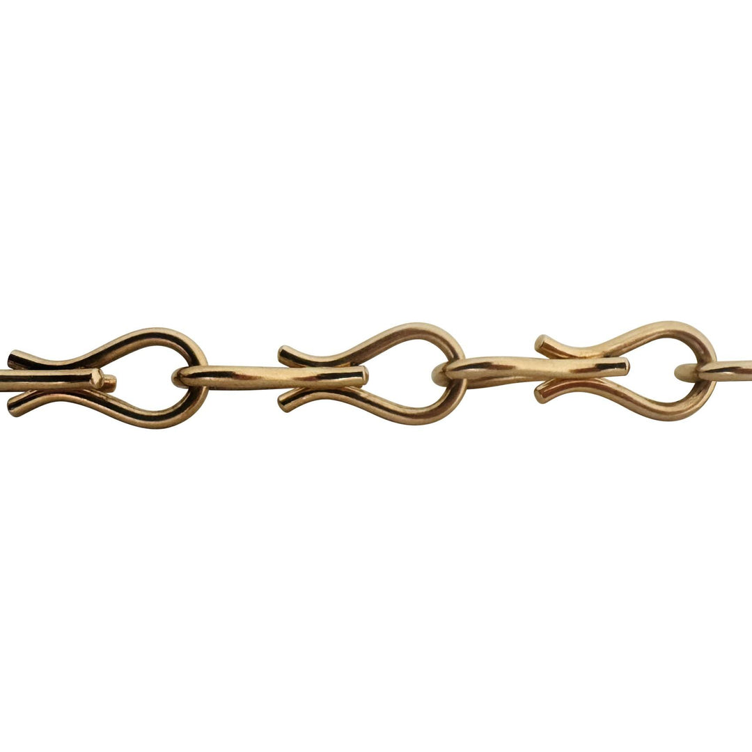 14k Yellow Gold 13g Solid Ladies 7.5mm Hook Clip Link Bracelet 7.5"