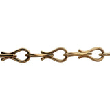 14k Yellow Gold 13g Solid Ladies 7.5mm Hook Clip Link Bracelet 7.5"