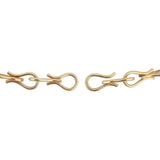 14k Yellow Gold 13g Solid Ladies 7.5mm Hook Clip Link Bracelet 7.5"