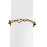 14k Yellow Gold 13g Solid Ladies 7.5mm Hook Clip Link Bracelet 7.5"