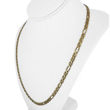 14k Yellow Gold 17.5g Solid 5mm Figarucci Link Chain Necklace Italy 22.5"