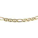 14k Yellow Gold 17.5g Solid 5mm Figarucci Link Chain Necklace Italy 22.5"