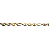 14k Yellow Gold 17.5g Solid 5mm Figarucci Link Chain Necklace Italy 22.5"