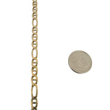 14k Yellow Gold 17.5g Solid 5mm Figarucci Link Chain Necklace Italy 22.5"