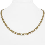 14k Yellow Gold 9g Semi Solid 3.5mm Fancy Curb Link Chain Necklace Italy 20"