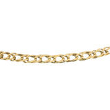 14k Yellow Gold 9g Semi Solid 3.5mm Fancy Curb Link Chain Necklace Italy 20"