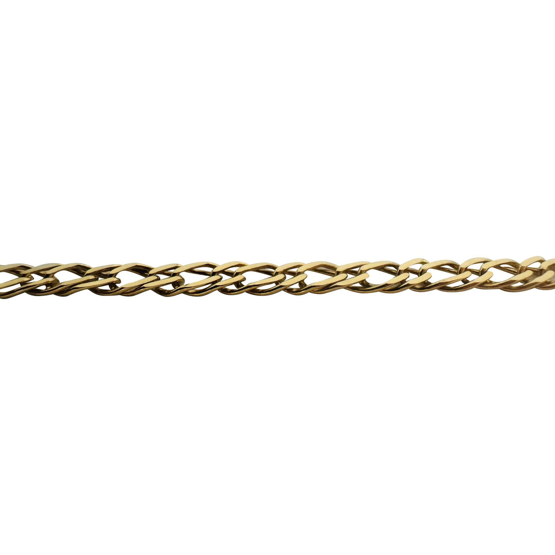 14k Yellow Gold 9g Semi Solid 3.5mm Fancy Curb Link Chain Necklace Italy 20"