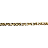 14k Yellow Gold 9g Semi Solid 3.5mm Fancy Curb Link Chain Necklace Italy 20"