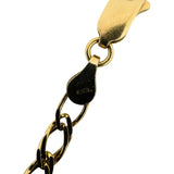 14k Yellow Gold 9g Semi Solid 3.5mm Fancy Curb Link Chain Necklace Italy 20"