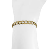 14k Yellow Gold 9.8g Solid Flat Diamond Cut Curb Link Bracelet 8.75"