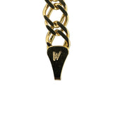 14k Yellow Gold 4.8g Semi Solid 4.5mm Fancy Curb Link Bracelet Italy 7.25"
