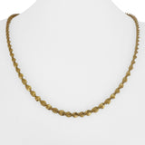 14k Yellow Gold 10.8g Solid Vintage 4mm Twisted Link Chain Necklace Italy 20.5"