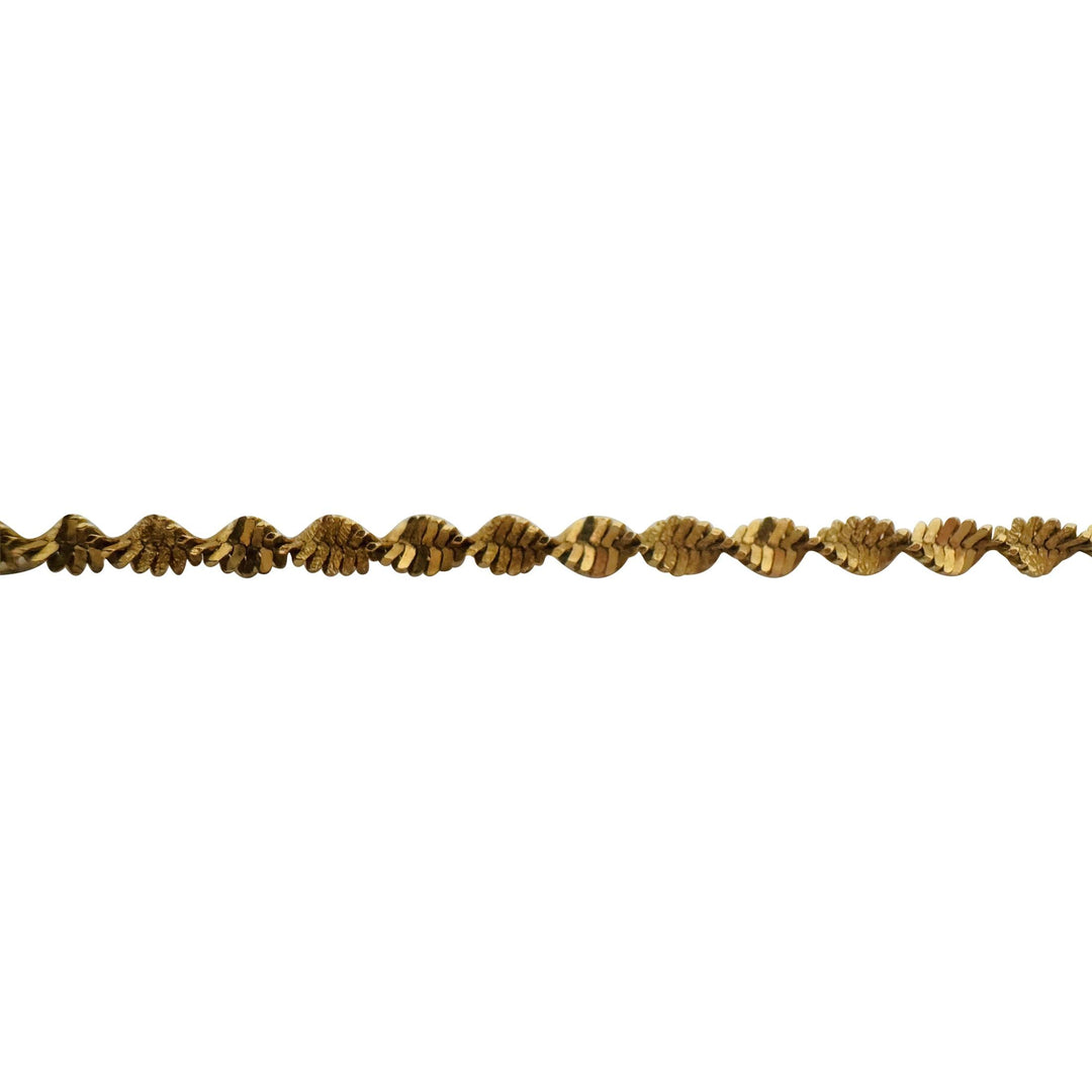 14k Yellow Gold 10.8g Solid Vintage 4mm Twisted Link Chain Necklace Italy 20.5"