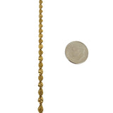 14k Yellow Gold 10.8g Solid Vintage 4mm Twisted Link Chain Necklace Italy 20.5"