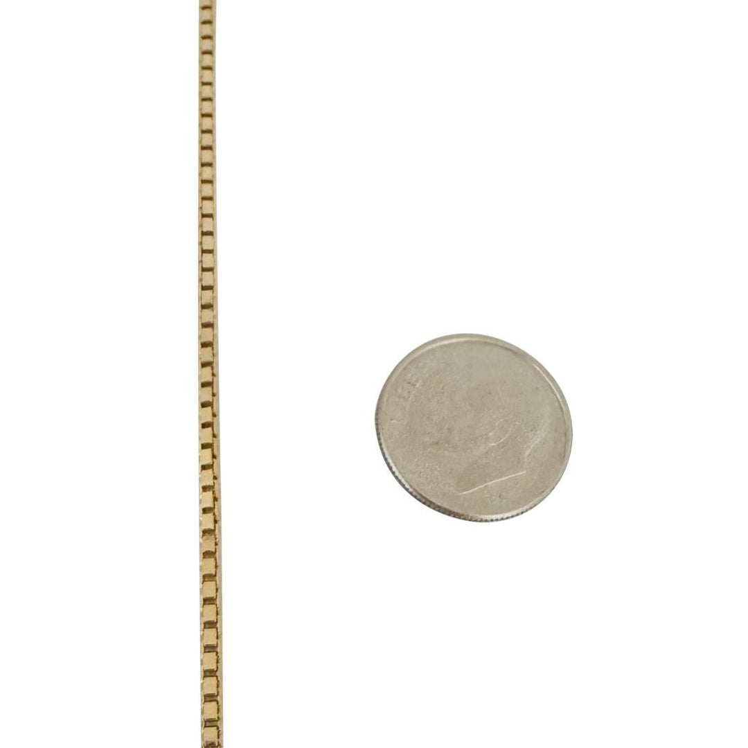 14k Yellow Gold 12.2g Solid 1.8mm Box Link Chain Necklace 24"