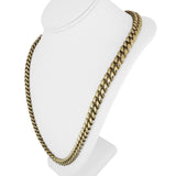 10k Yellow Gold 62g Semi Solid 9.5mm Cuban Link Chain Necklace 26.5"