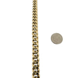 10k Yellow Gold 62g Semi Solid 9.5mm Cuban Link Chain Necklace 26.5"