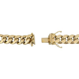 10k Yellow Gold 62g Semi Solid 9.5mm Cuban Link Chain Necklace 26.5"