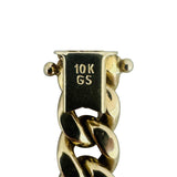 10k Yellow Gold 62g Semi Solid 9.5mm Cuban Link Chain Necklace 26.5"