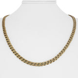 10k Yellow Gold 12.2g Hollow Light 5mm Curb Link Chain Necklace Italy 21.5"